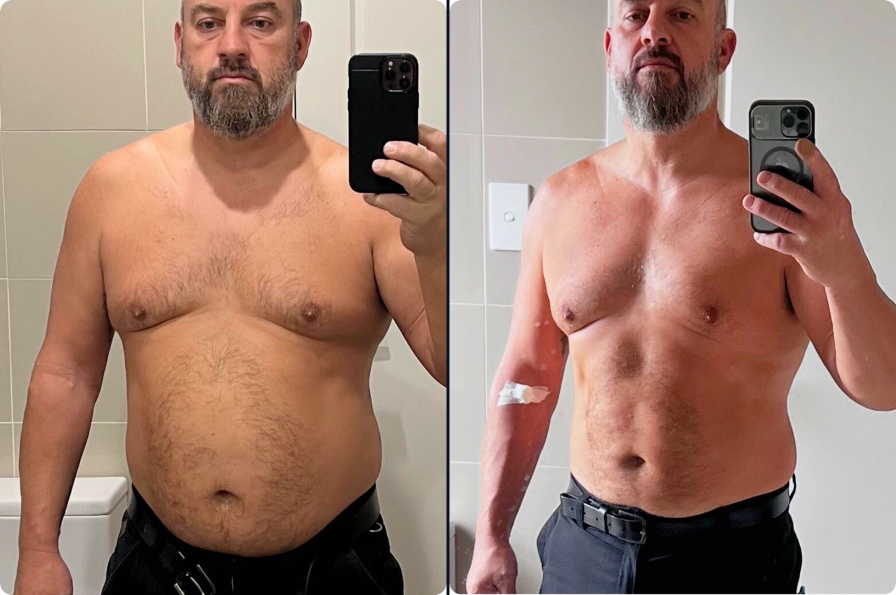Peter's before and after transformation